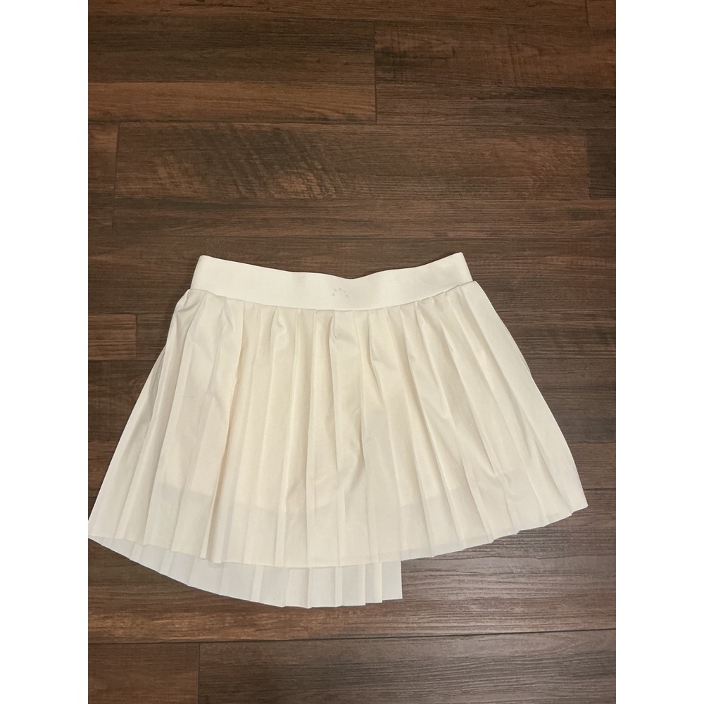 Varley Pleated Tennis Skort White Athletic Built-in Shorts Size L